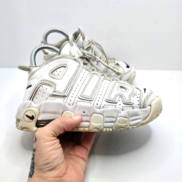 Nike Other - Nike Air | More Uptempo 96 white leather  sporty hi-top sneakers | KIDS 2